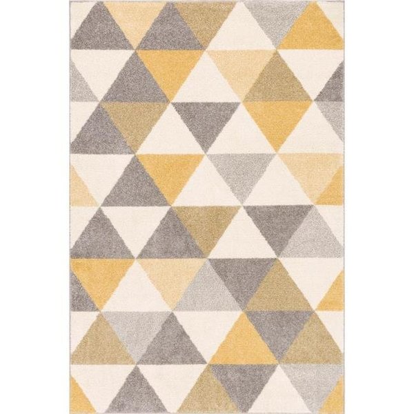 Well Woven Well Woven MC-62-7 Alvin Modern Geometric Rug; Gold - 7 ft. 10 in. x 9 ft. 10 in. MC-62-7